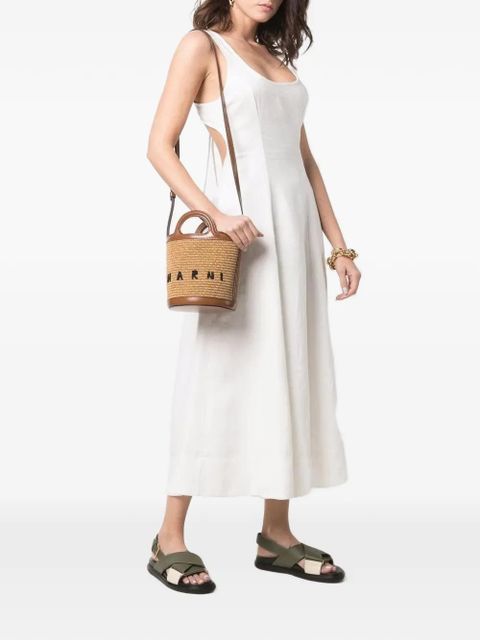 Marni small Tropicalia raffia-effect bucket bag - Neutrals - zdjęcie produktu nr 2