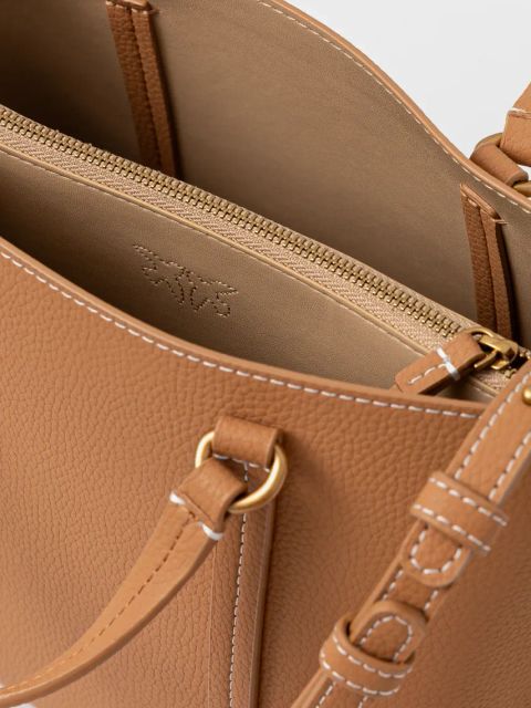 Pinko torebka skórzana kolor brązowy 102833 A1LF