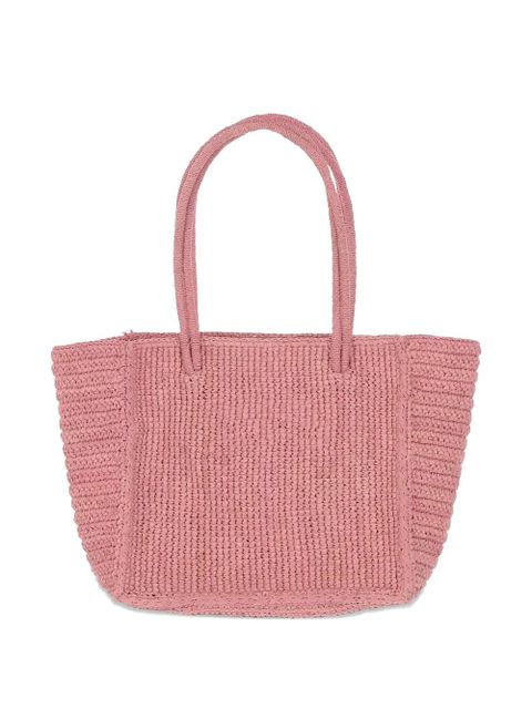 MC2 Saint Barth logo-embroidered raffia shoulder bag - Pink - zdjęcie produktu nr 2