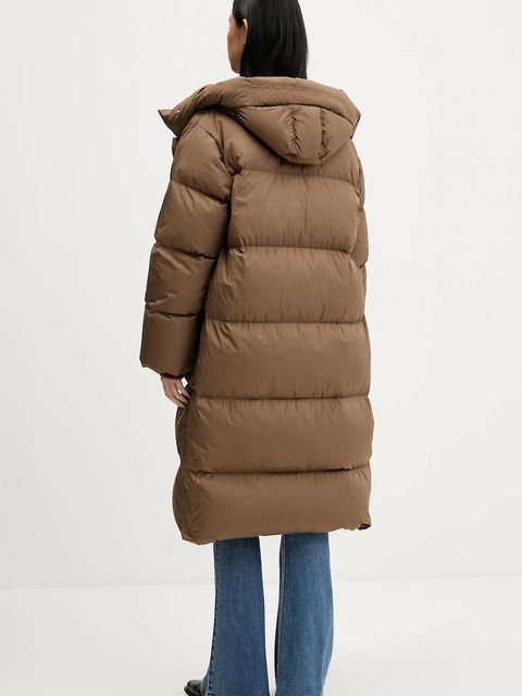 Tommy Hilfiger kurtka puchowa kolor brązowy zimowa WW0WW47745