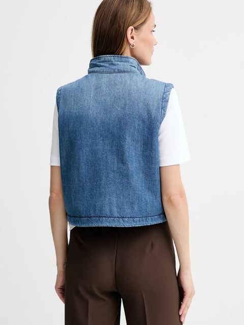 G-Star bezrękawnik jeansowy 0 kolor niebieski przejściowy D26944.E090 - zdjęcie produktu nr 2