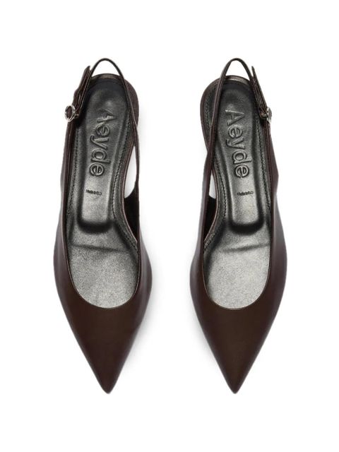 Aeyde Amaya pointed slingback sandals - Black