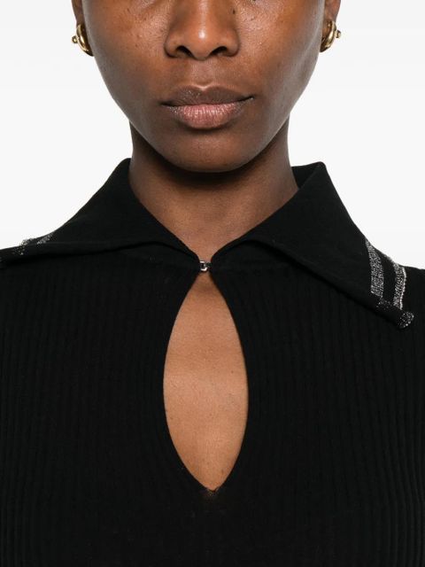 PINKO keyhole-collared polo shirt - Black