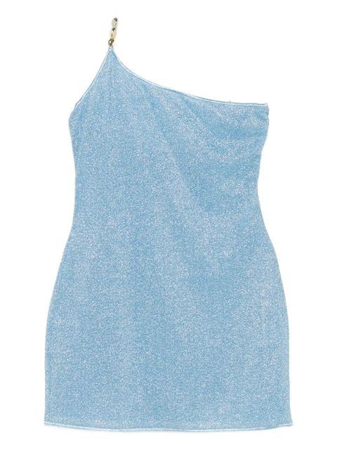 Oséree chain-embellished one-shoulder dress - Blue - zdjęcie produktu nr 1