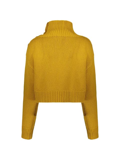 Yves Salomon high-collar cropped sweater - Yellow - zdjęcie produktu nr 2