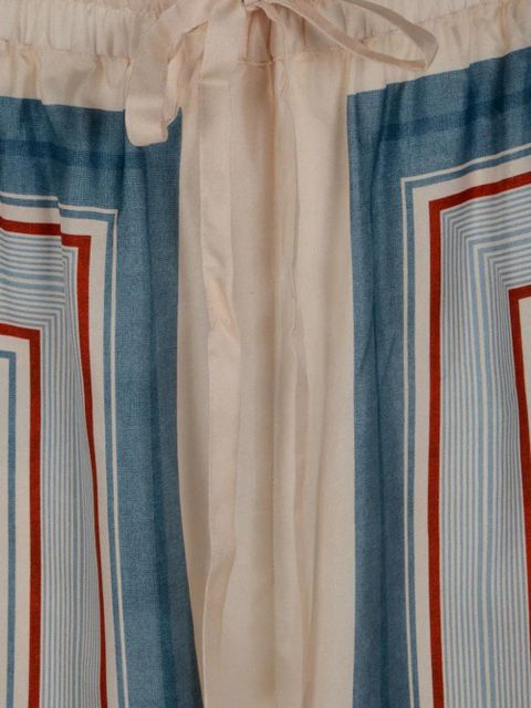 ZIMMERMANN striped drawstring trousers - Neutrals