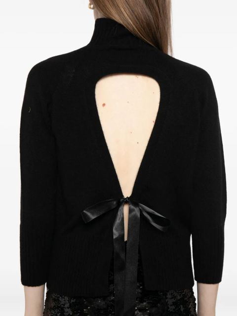 Simone Rocha cashmere high-neck top - Black