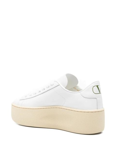 Valentino Garavani Royco logo-plaque platform sneakers - White