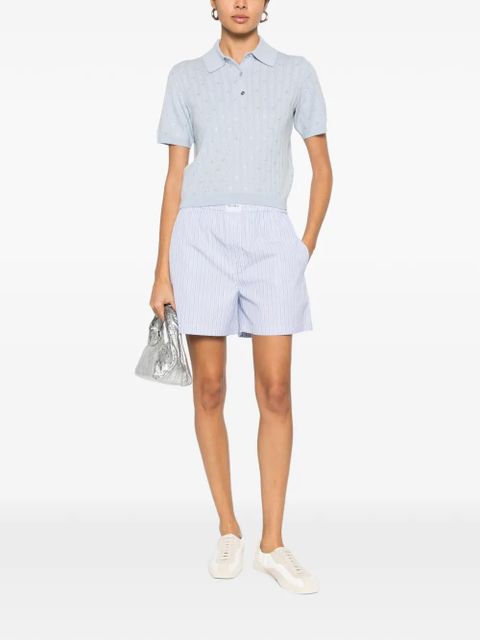 Maje embellished-detail polo top - Blue - zdjęcie produktu nr 2