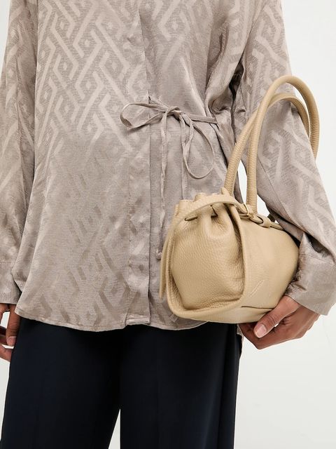 Answear.LAB koszula damska kolor beżowy relaxed z kołnierzykiem klasycznym