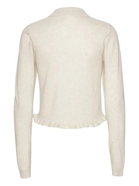 ROTATE BIRGER CHRISTENSEN ruffled-hem cardigan - Grey