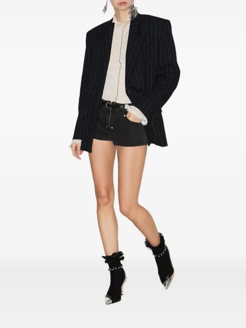 ISABEL MARANT pinstripe-pattern double-breasted blazer - Black - zdjęcie produktu nr 2