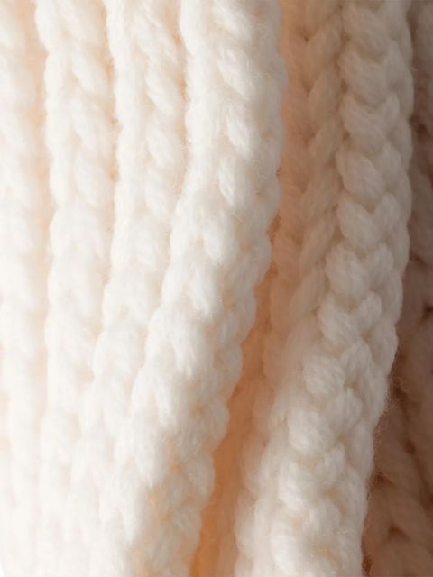 Prada enameled triangle rib knit scarf - Neutrals - zdjęcie produktu nr 2