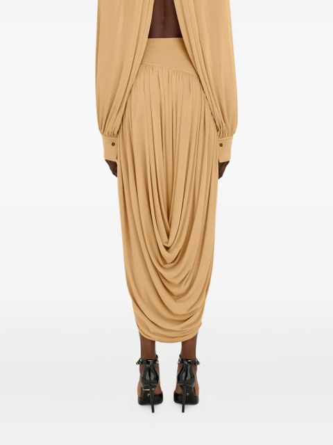 Ferragamo skirt with basque detail - Neutrals