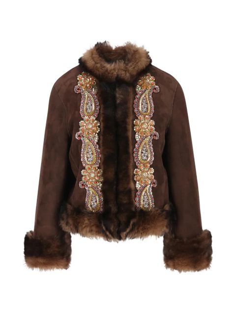 Valentino Garavani fur-trim jacket - Brown - zdjęcie produktu nr 1