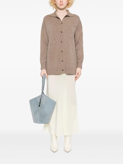 Max Mara buttoned chest-pocket cardigan - Brown - zdjęcie produktu nr 2