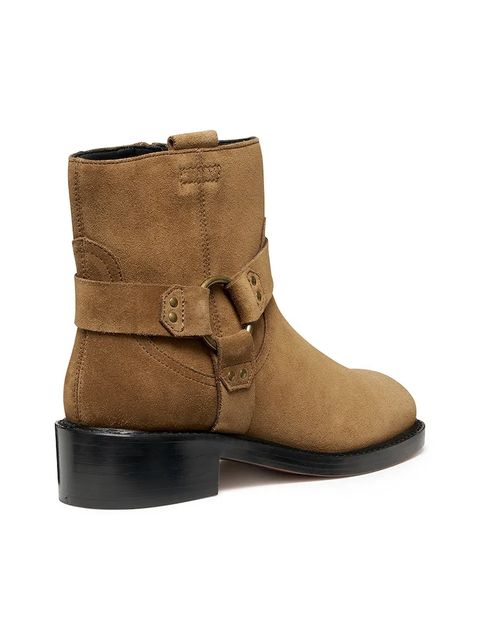 Geox botki zamszowe D NALVIA damskie kolor brązowy na płaskim obcasie D565QB 00022 C6372 - zdjęcie produktu nr 2