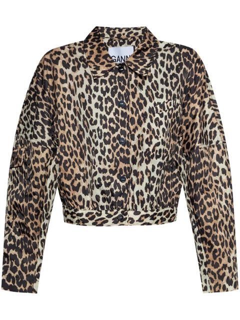 GANNI leopard-print jacket - Neutrals - zdjęcie produktu nr 1