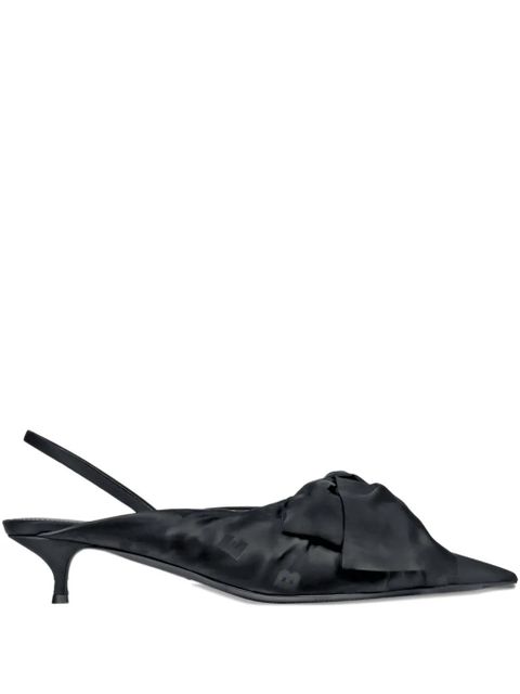Balenciaga bow sling-back pumps - Black