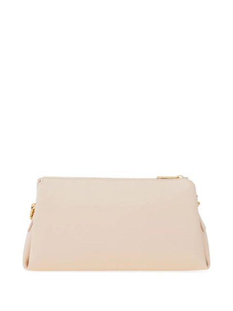 Ferragamo embossed logo chain strap mini bag - Neutrals