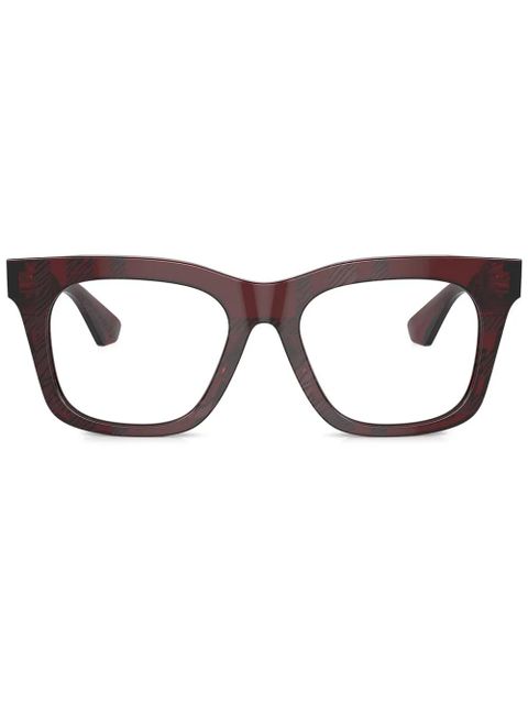Burberry Eyewear checked glasses - Red