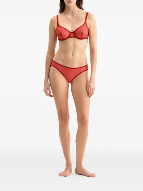 ERES Eden Tonique mesh full-cup bra - Red