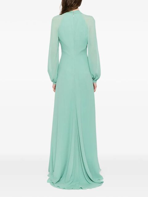 Versace silk georgette gown - Green