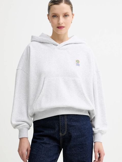 American Vintage bluza damska kolor szary z kapturem melanżowa BAP03C - zdjęcie produktu nr 1