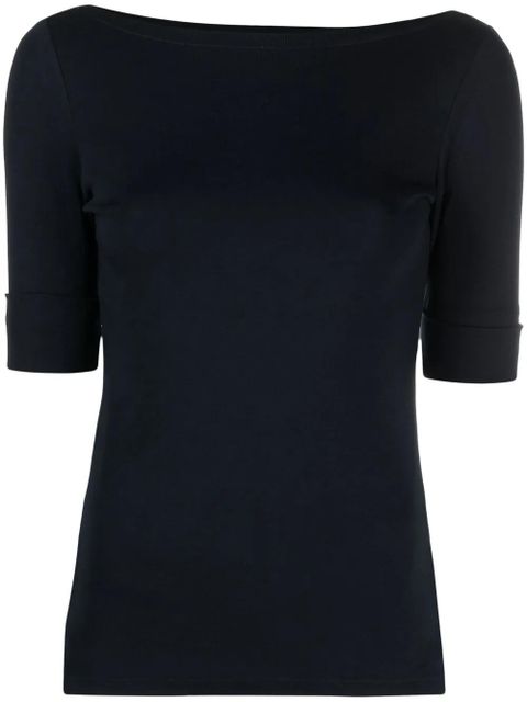 Lauren Ralph Lauren boat-neck fitted top - Blue - zdjęcie produktu nr 1