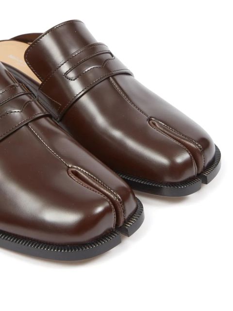Maison Margiela Tabi City leather mules - Brown