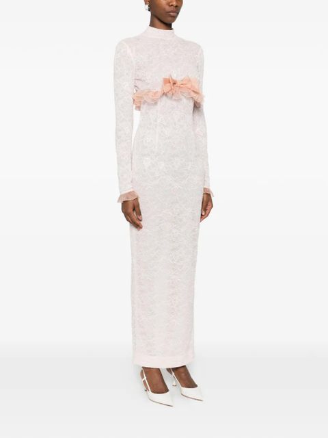 Alessandra Rich bow lace dress - Pink