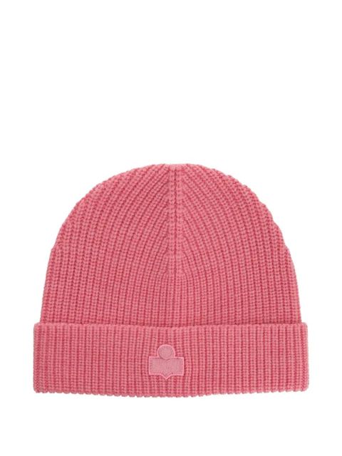 ISABEL MARANT ribbed-knit logo beanie - Pink - zdjęcie produktu nr 2