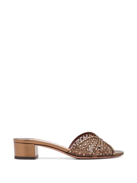 Aquazzura Crystal Lover sandals - Brown - zdjęcie produktu nr 1