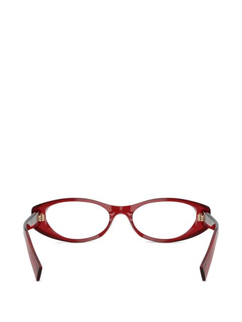 Miu Miu Eyewear oval frame glasses - Red