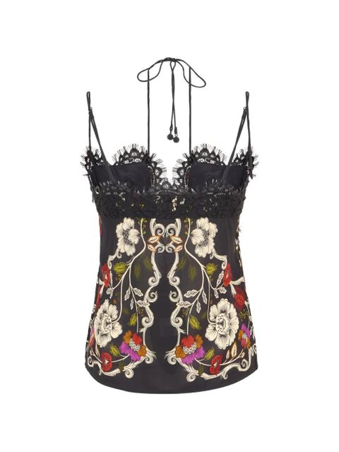 FARM Rio floral sleeveless top - Black - zdjęcie produktu nr 2