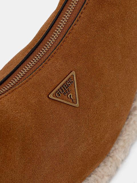 Guess torebka zamszowa AMITA kolor brązowy HWSW95 39720