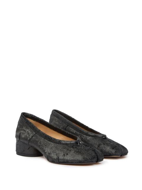 Maison Margiela 30mm Tabi ballerina shoes - Black