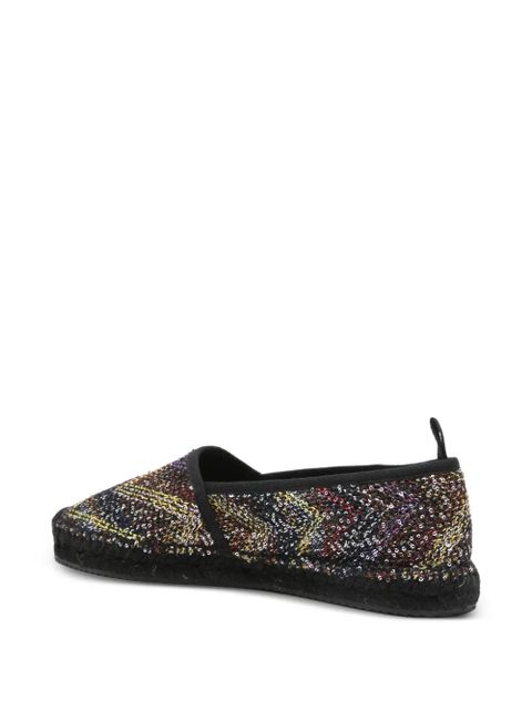 Missoni sequin-embellished espadrilles - Black