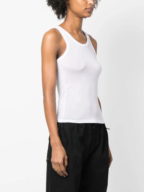 Coperni semi-sheer racerback top - White