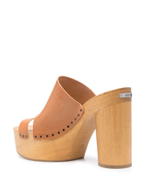 ISABEL MARANT Hyun 120mm leather mules - Brown