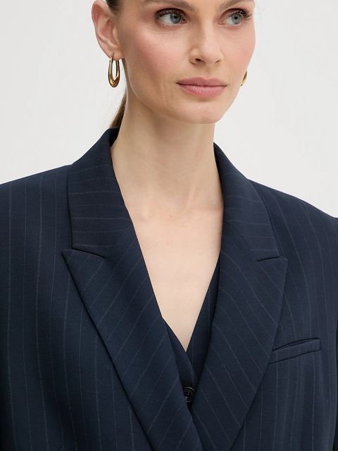 BOSS kamizelka kolor granatowy jednorzędowa 50548493