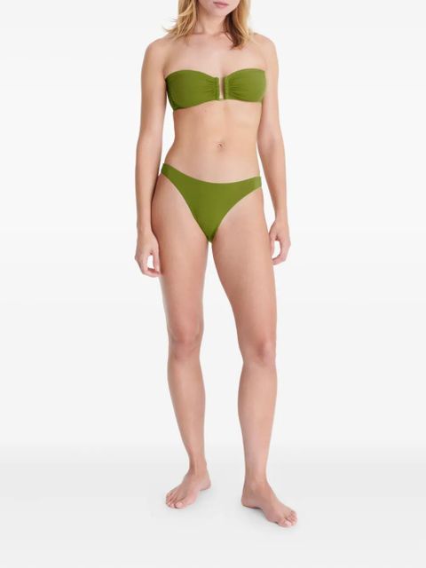 ERES Show ruched bandeau bikini top - Green