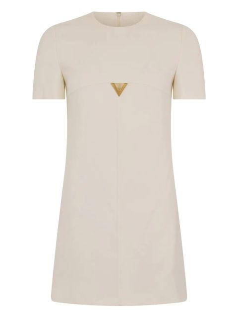 Valentino Garavani triangle-appliqué mini dress - Neutrals - zdjęcie produktu nr 1