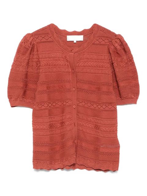 Ba&Sh Vinat puff-sleeve cardigan - Brown - zdjęcie produktu nr 1