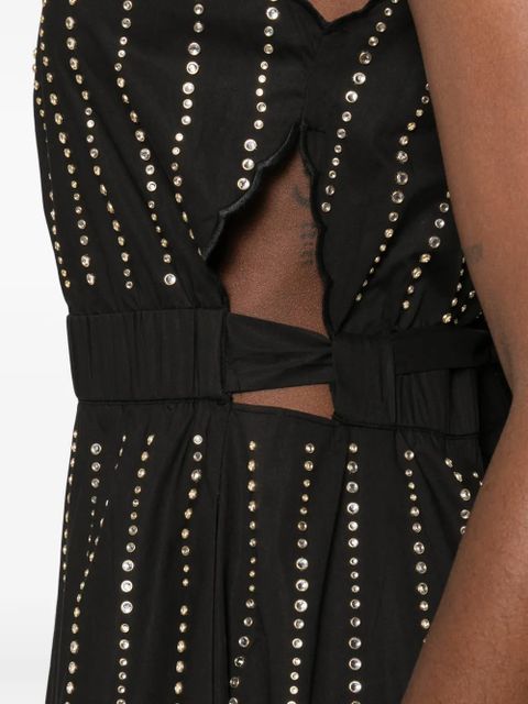 SANDRO rhinestone-embellished dress - Black