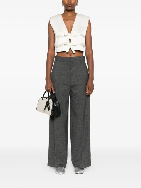 SANDRO flat-front tailored trousers - Grey