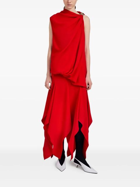 Proenza Schouler draped asymmetrical dress - Red