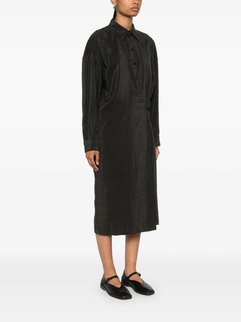 LEMAIRE twisted straight-collar dress - Black - zdjęcie produktu nr 2