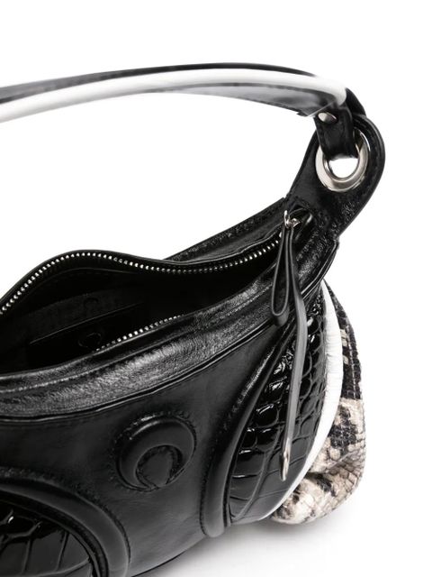 Marine Serre small Futura shoulder bag - Black