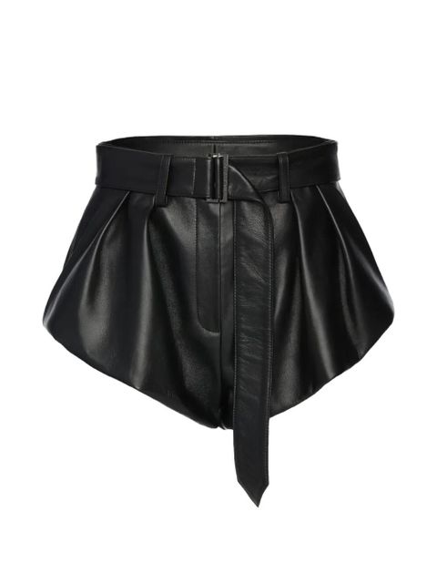 Magda Butrym belted leather shorts - Black - zdjęcie produktu nr 1